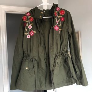Green flower jacket